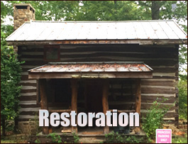 Historic Log Cabin Restoration  Warrensville, North Carolina